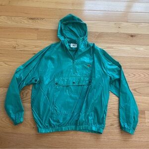 Lacoste Izod Vintage Blue Green Anorak Windbreaker